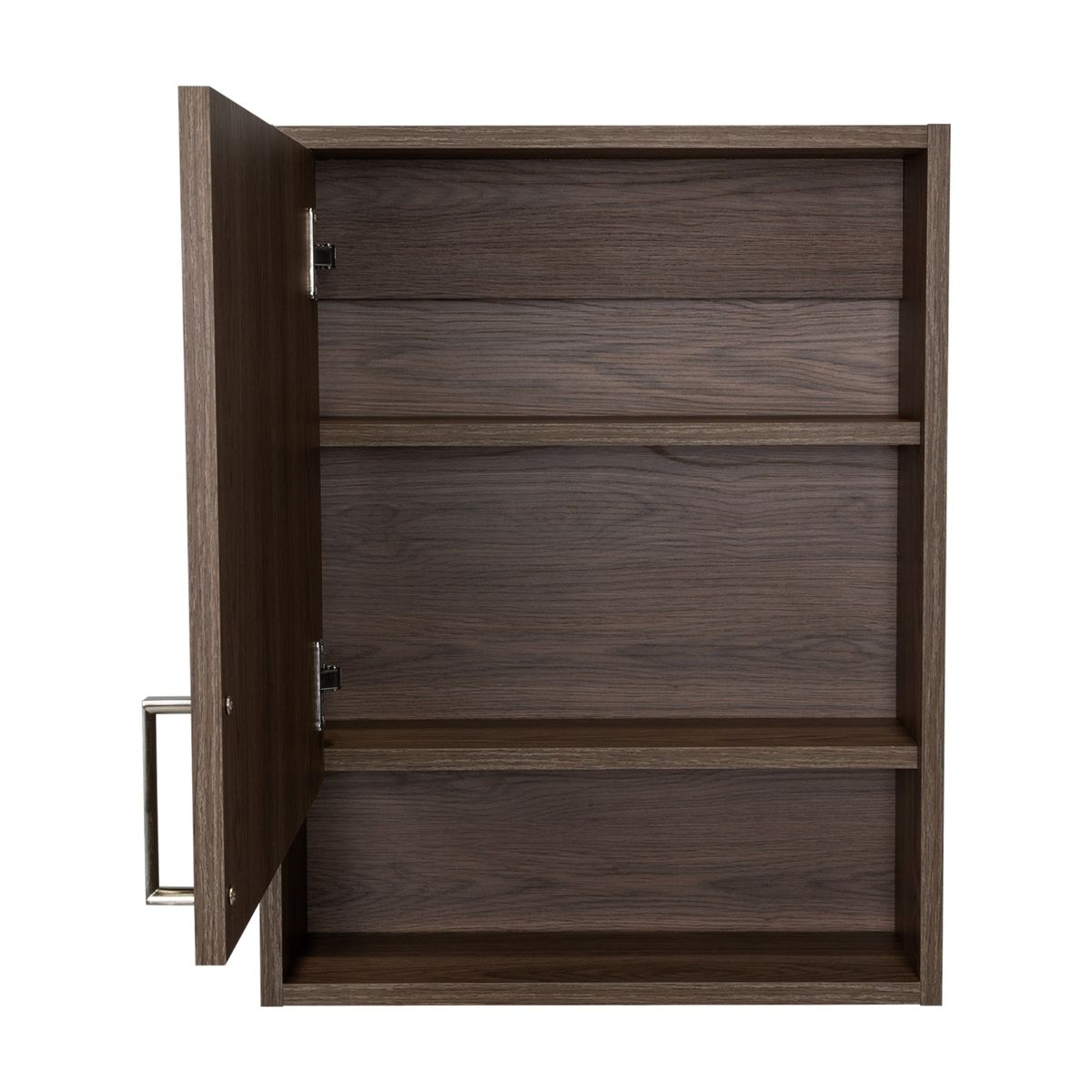 FMFURNITURE - Botiquin 1 Puerta 60x465x136 Cm Café Oscuro