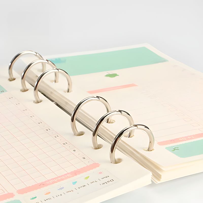 GENERICO - 20 Anillas Encuadernación 3 Ganchos Plata 2.2 X 1.5 Cm