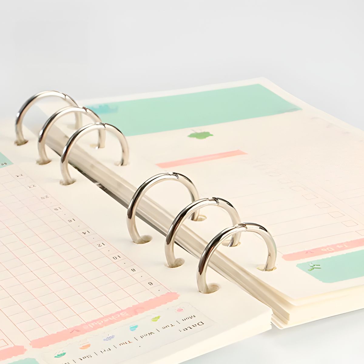 GENERICO - 20 Anillas Encuadernación 3 Ganchos Plata 2.2 X 1.5 Cm