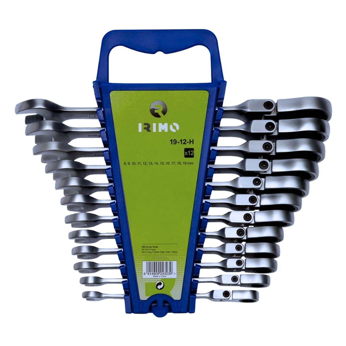 IRIMO - Juego Llaves De Cabeza Flexible C/Chicharra 12Pz 1912H Irimo