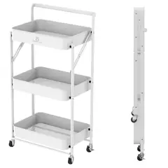KING RACK - Carrito Carro Organizador Multiuso Ruedas Plegable Estantes