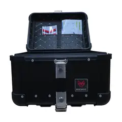 GENERICO - Maleta RIDEWOLF 0710-40 Top Case 40 Litros Plata para Moto