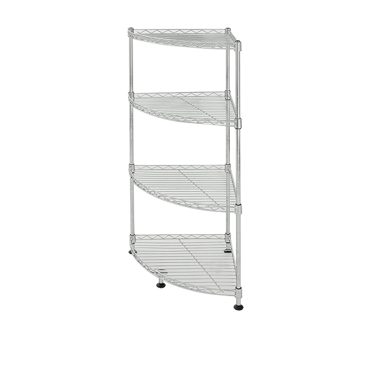 GENERICO - Estante Cromado de 4 Niveles - 80 x 35 × 35