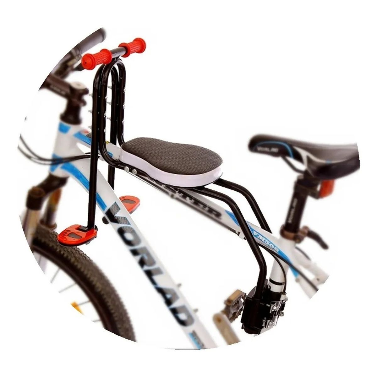 GENERICO - Silla Asiento Delantero Niños Porta Bebés Bicicleta Soporte