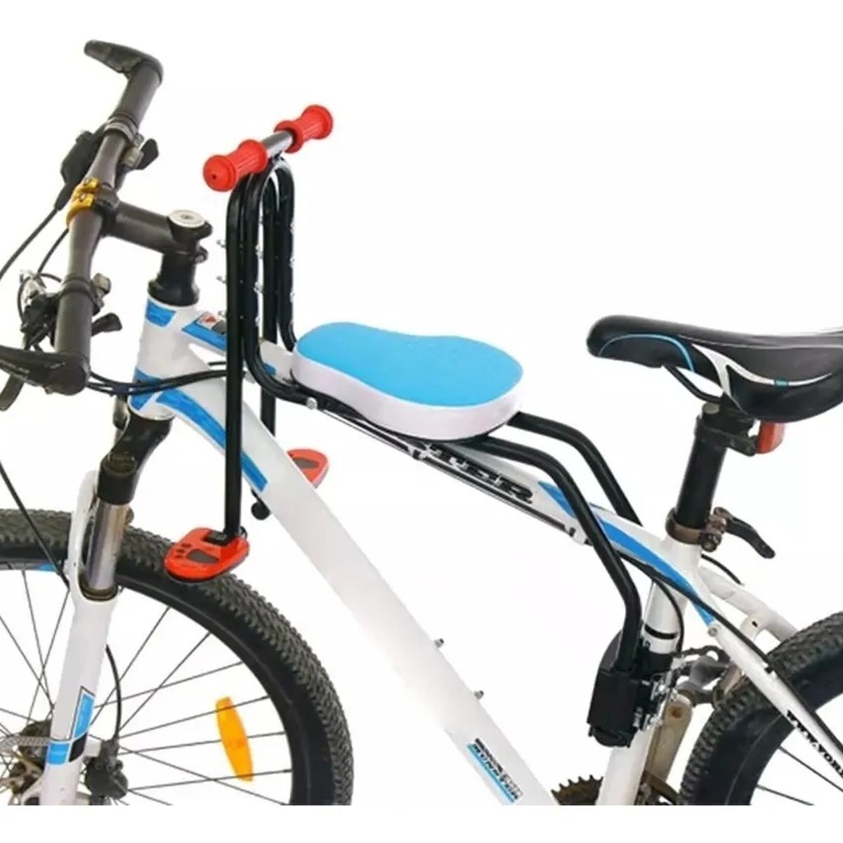 GENERICO - Silla Asiento Delantero Niños Porta Bebés Bicicleta Soporte