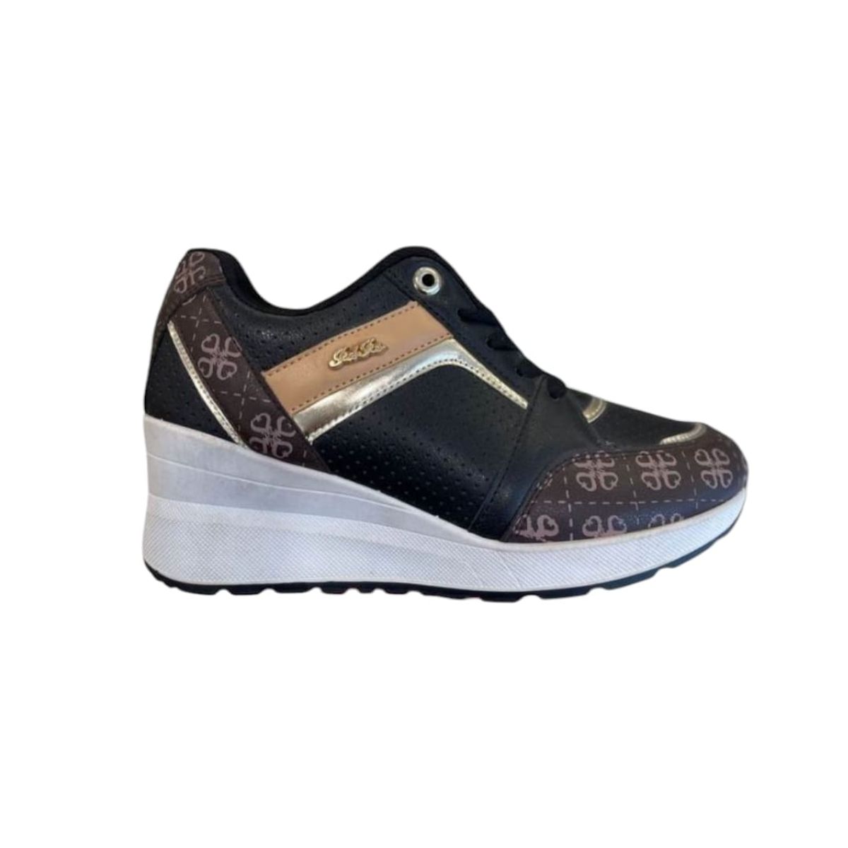 HERIEL - Zapatilla Negra Plataforma Mujer