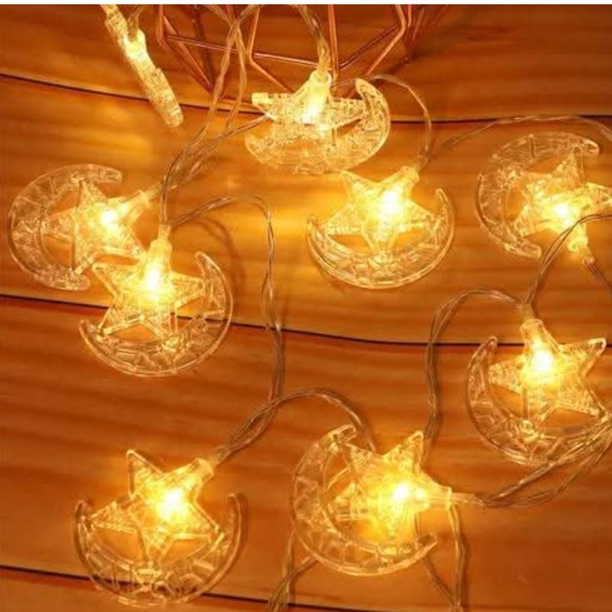 THIS IS FELIZ NAVIDAD - Guirnalda Solar LED de Estrellas y Lunas - 4 Metros de Luz Cálida y Autónoma