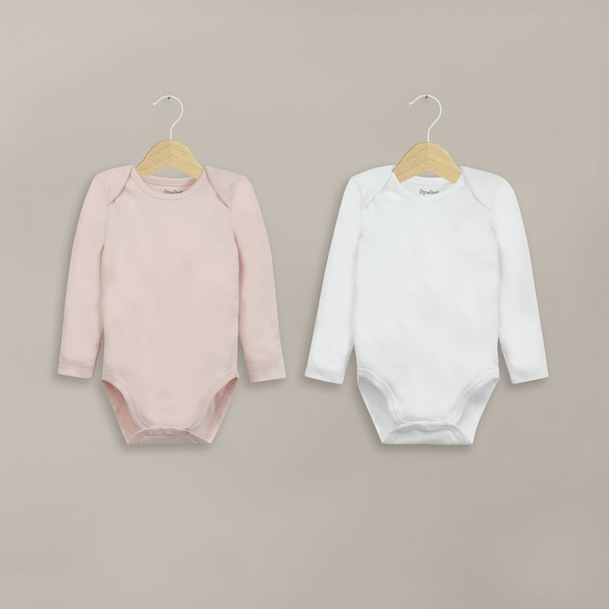 OPALINE - Pack de 2 bodys algodón rosado de niña