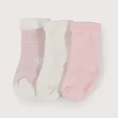OPALINE - Pack de 3 calcetines rosado de bebe 40578