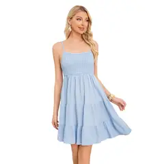 LOOK SHOP - Vestido Corto Tirantes Mujer. Tela Crepe. Primavera Verano 3370