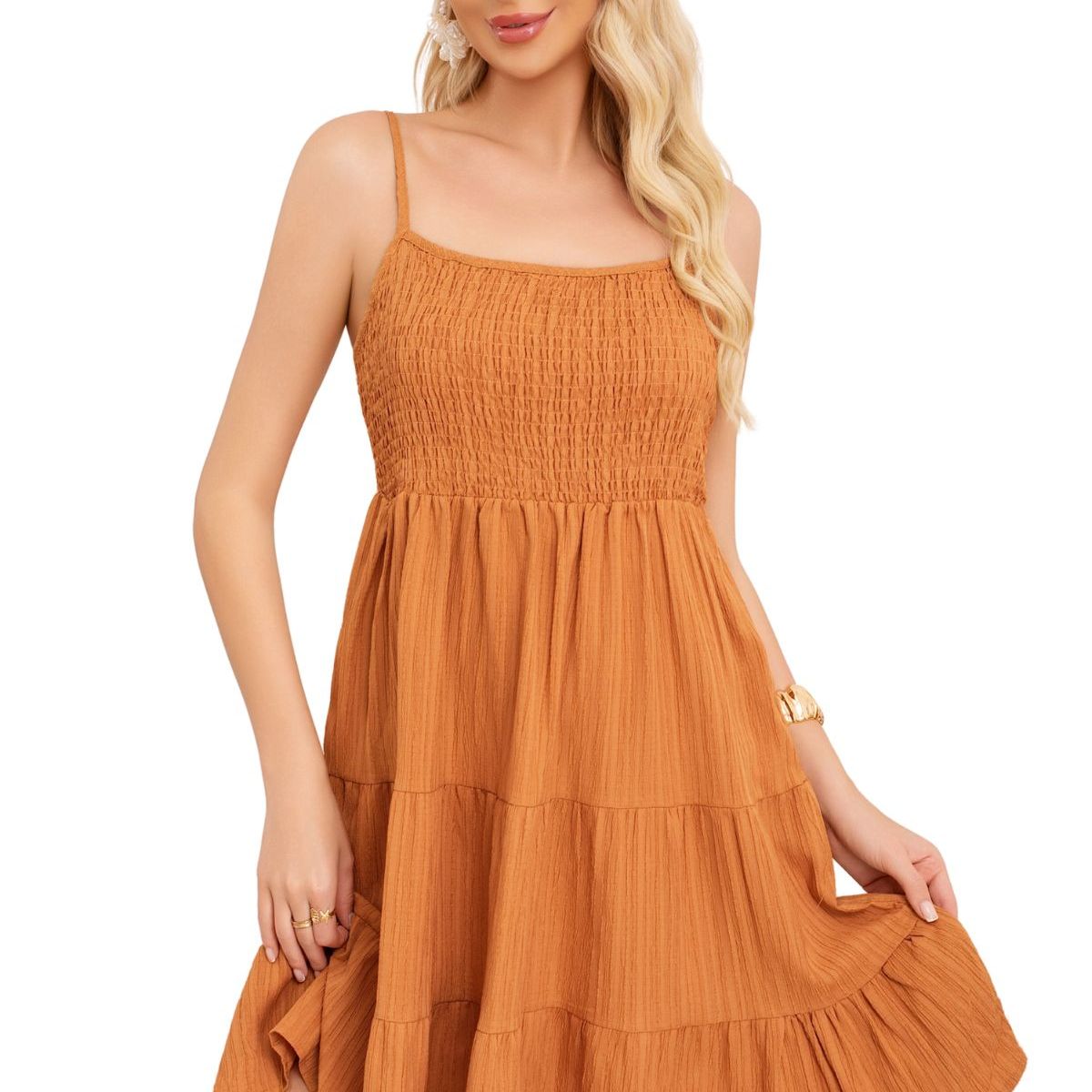 LOOK SHOP - Vestido Corto Tirantes Mujer. Tela Crepe.  Primavera Verano 3370