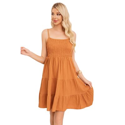 Imagen 2 del producto Vestido Corto Tirantes Mujer. Tela Crepe. Primavera Verano 3370