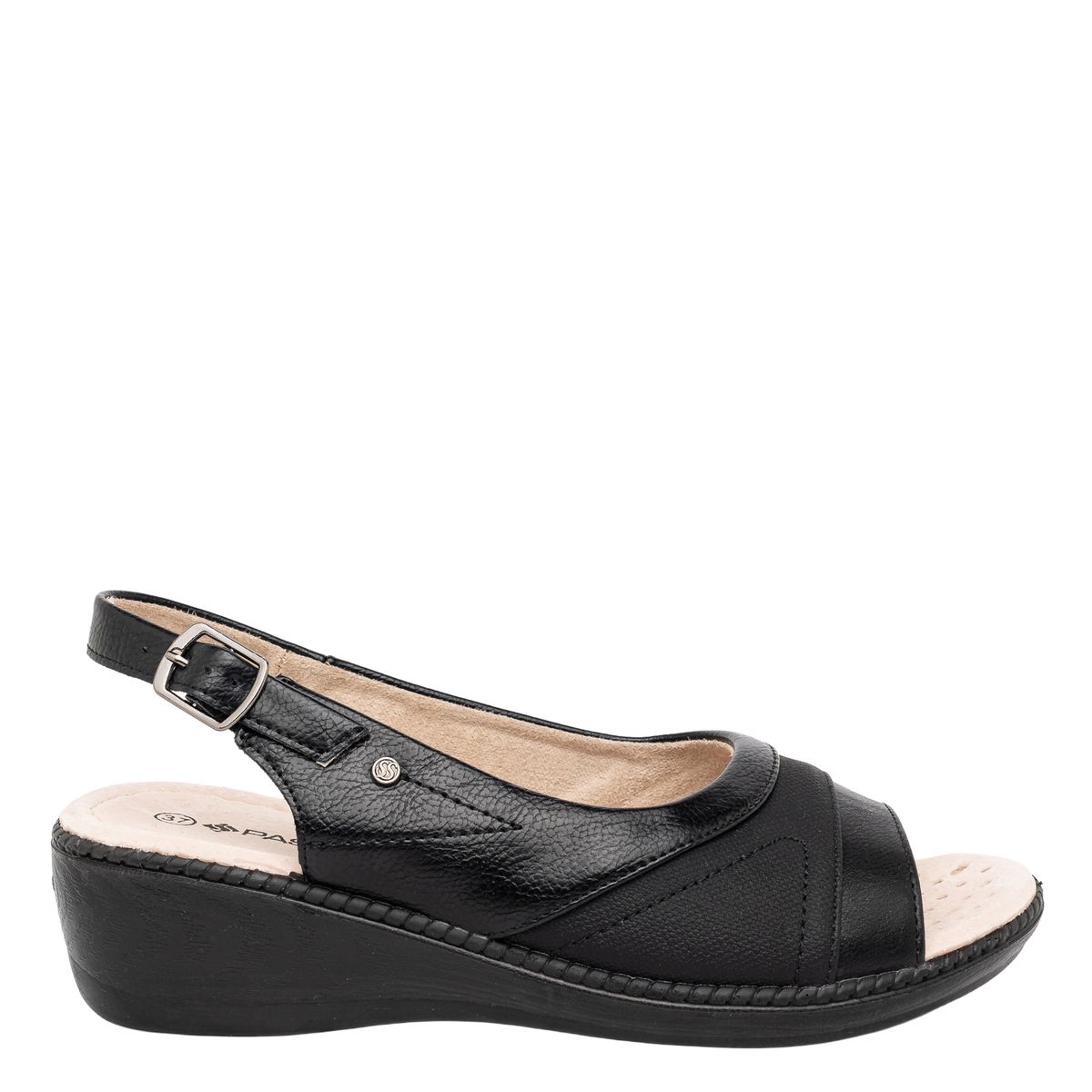 PASSER - Sandalia Mujer Negro Erhai Passer