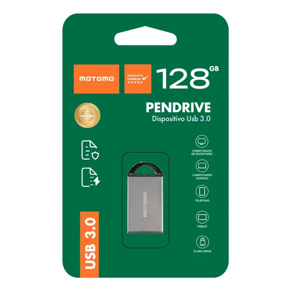 GENERICO - Pendrive 128 GB MOTOMO USB 3.0.