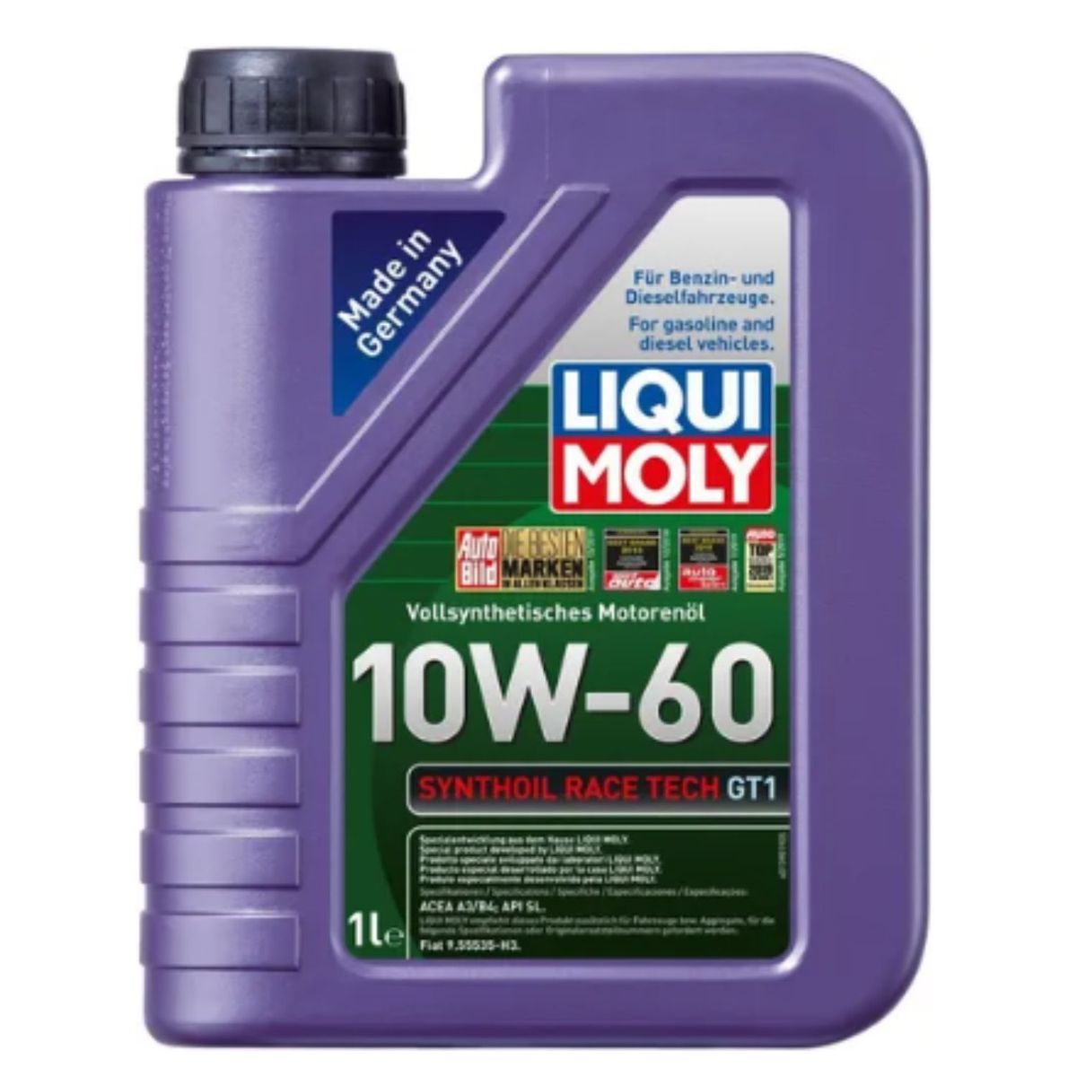 LIQUI MOLY - Aceite Motor 10w60 Synthoil Race Tech GT 1 Liqui Moly 1 Lt.