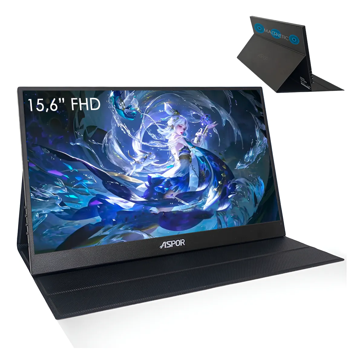 HOMEBRANDT - Monitor Portatil Con Pantalla De 15.6 Pulgadas 60hz Full Hd