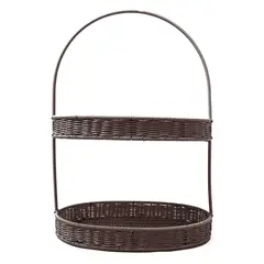 TEMPODECO - Bandeja de dos pisos Chocolate