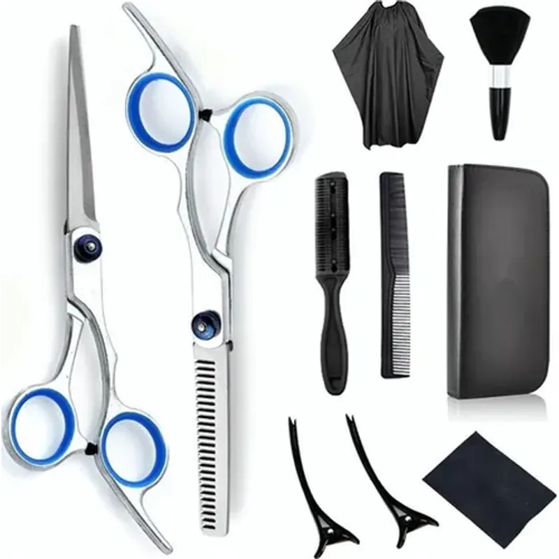 GENERICO - Set 10 tijeras cortar pelo peluquería