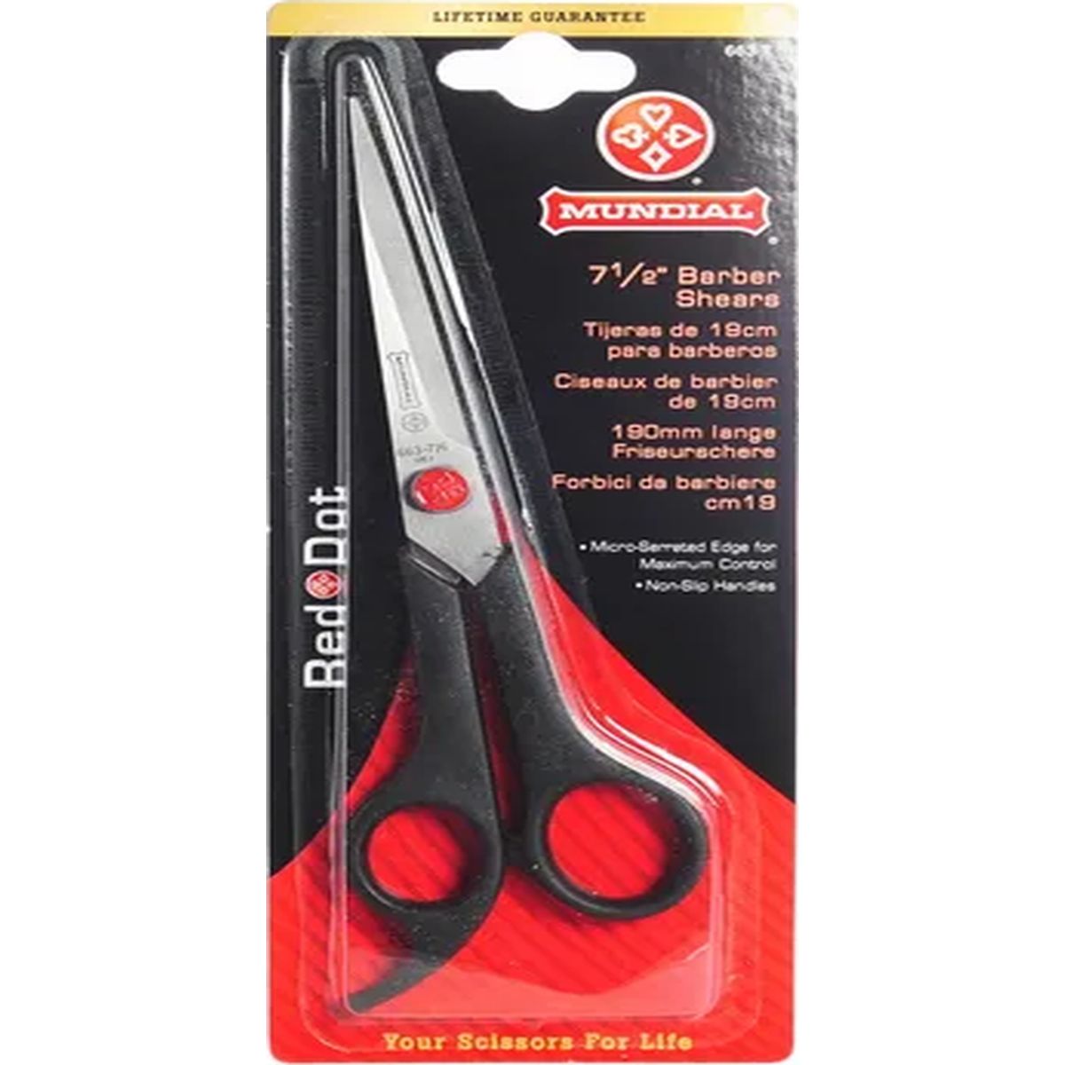 GENERICO - Mundial Red Dot tijera corte microdenta 75 663