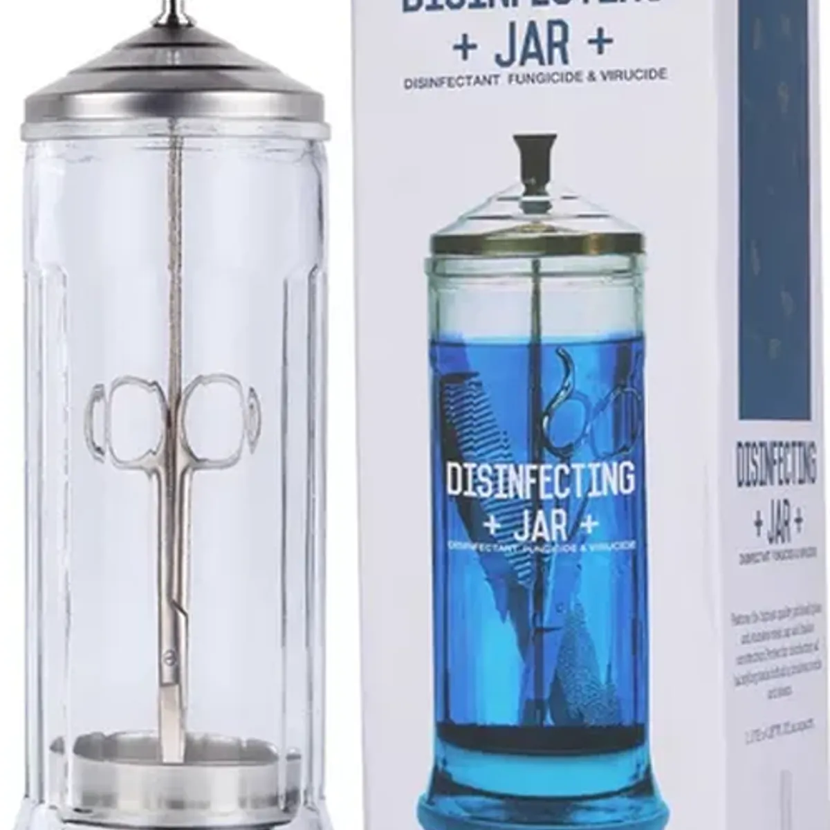 GENERICO - Botella desinfectante vidrio peluquería grande