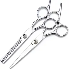 GENERICO - Set tijera corte filo navaja + esculpidora