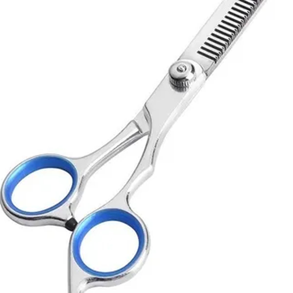 GENERICO - Tijera corte pelo profesional entresacadora color azul