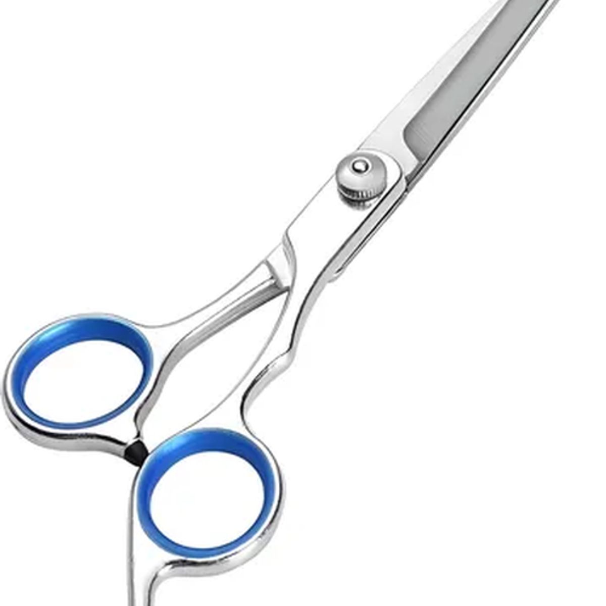 GENERICO - Tijera peluquero filo navaja profesional color azul
