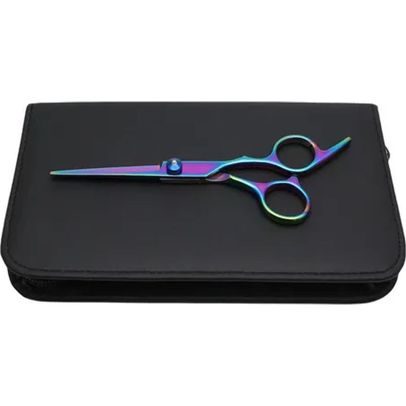 GENERICO - Set tijeras corte filo navaja + peine y estuche