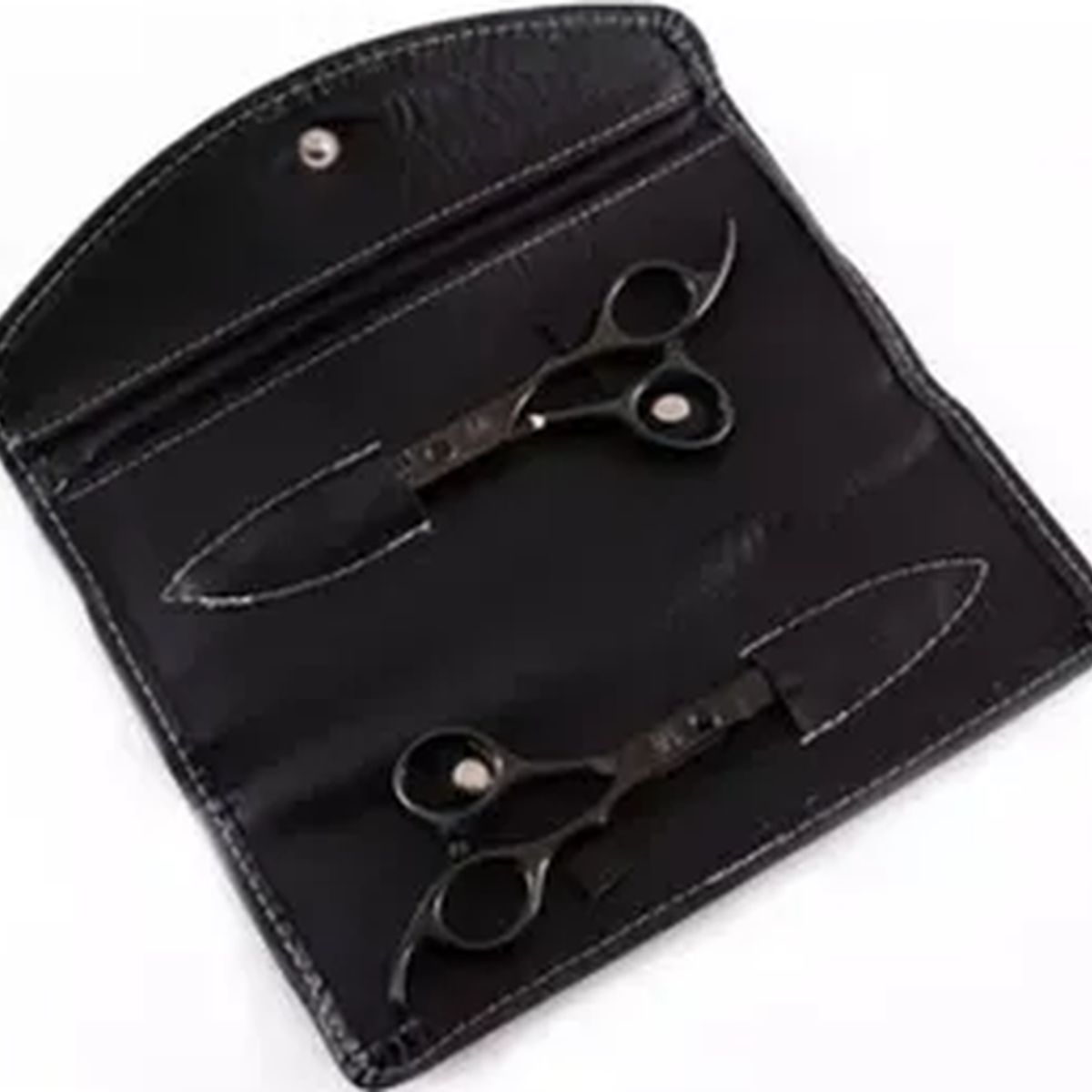 GENERICO - Set tijeras filo navaja + esculpidora color negro