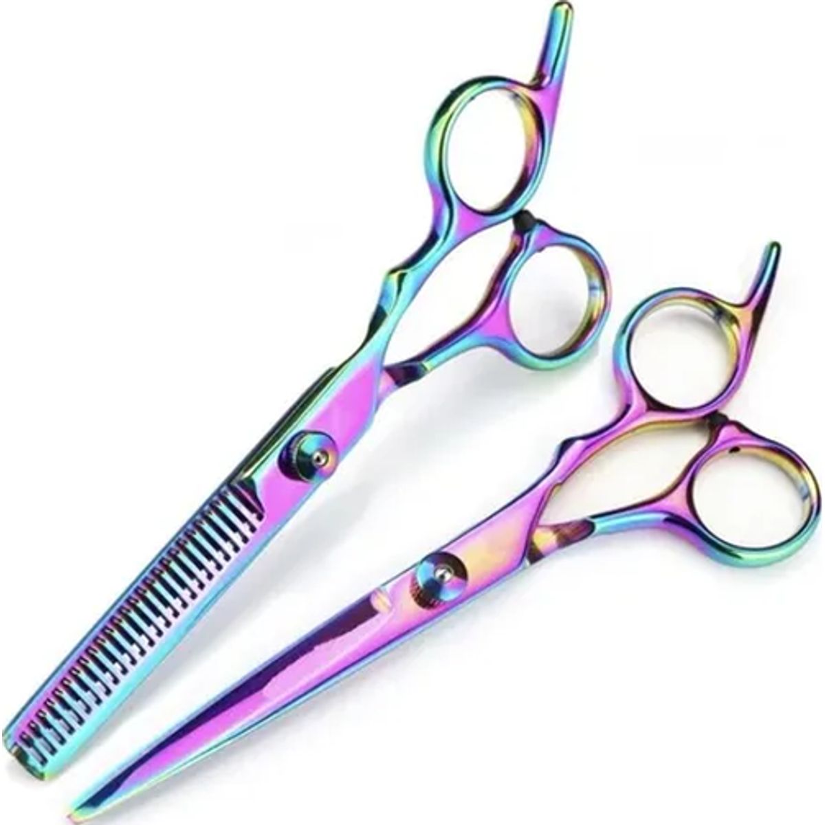 GENERICO - Set tijera corte filo navaja + esculpidora tornasol