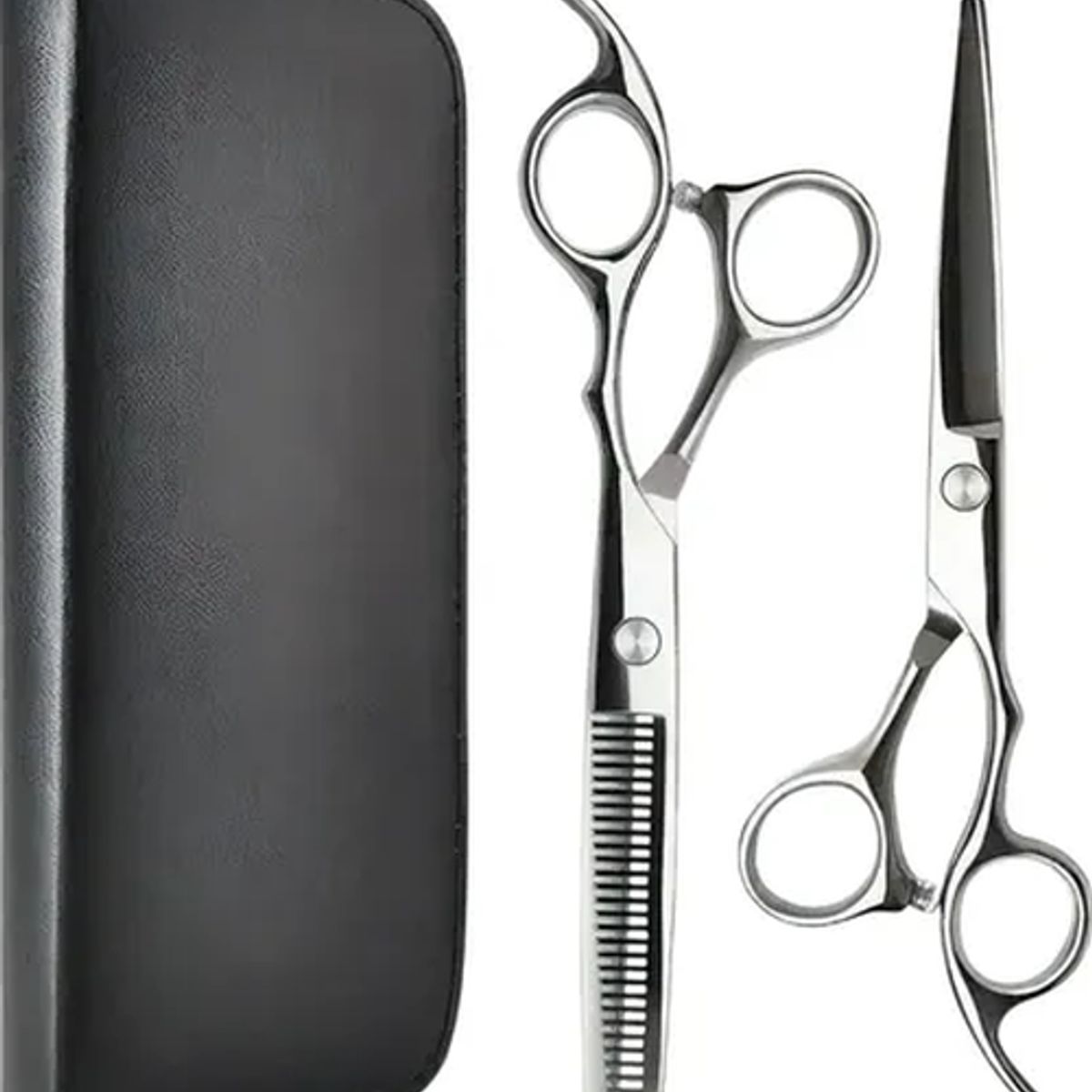 GENERICO - Kit tijera encrespadora + filo navaja barbería