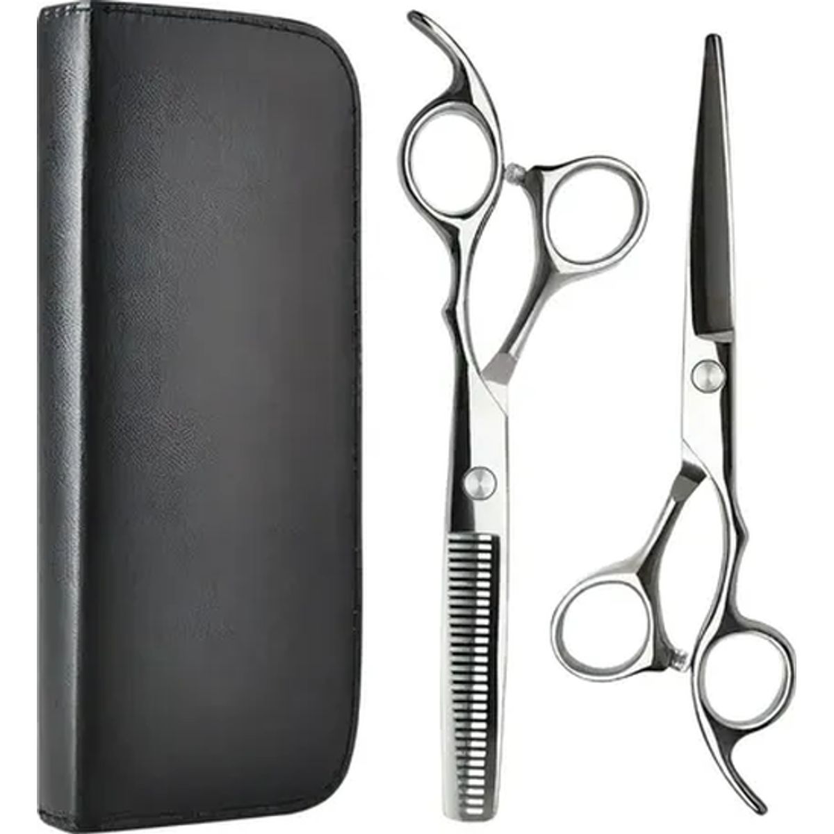 GENERICO - Kit tijera encrespadora + filo navaja barbería