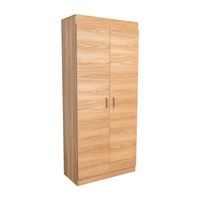 Mueble Despensa De Cocina 2 Puertas 1607x70x363 Cm Café Claro