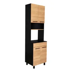 FMFURNITURE - Mueble Para Microondas Café Claro 210x60x491 Cm