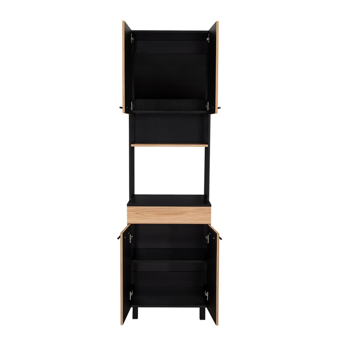 FMFURNITURE - Mueble Para Microondas Café Claro 210x60x491 Cm
