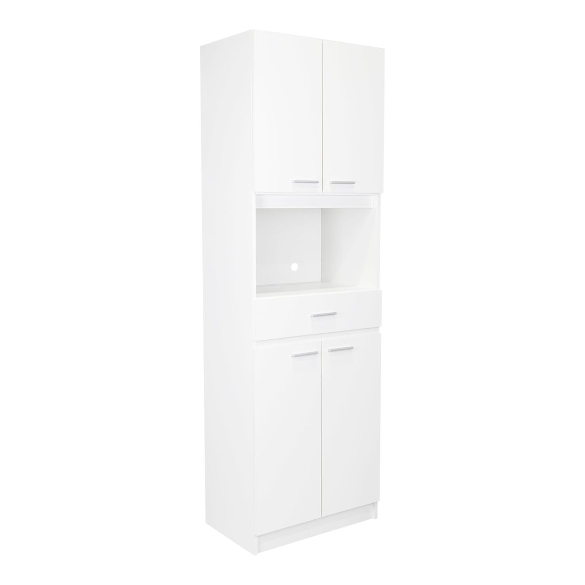 FMFURNITURE - Mueble Microondas Fm 4 Puertas 196x62x395 Cm Blanco