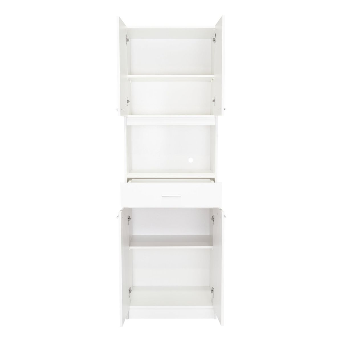 FMFURNITURE - Mueble Microondas Fm 4 Puertas 196x62x395 Cm Blanco