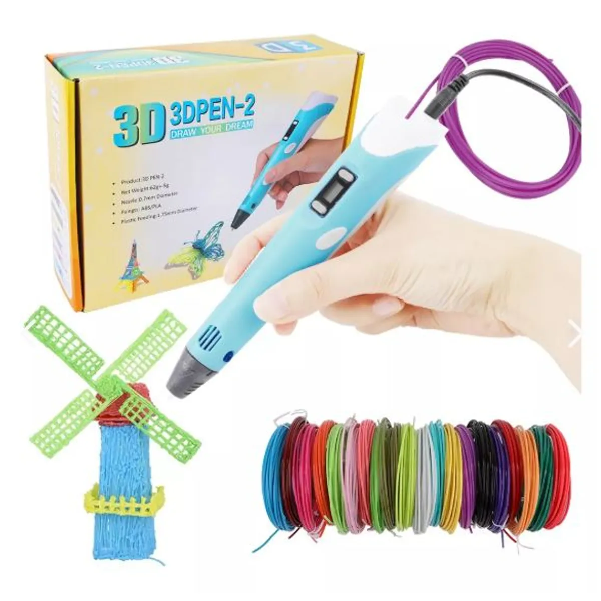 GENERICO - Lapiz Impresora 3d con 9 mts filamentos Top Ventas