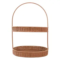 TEMPODECO - Bandeja de dos pisos Toffee