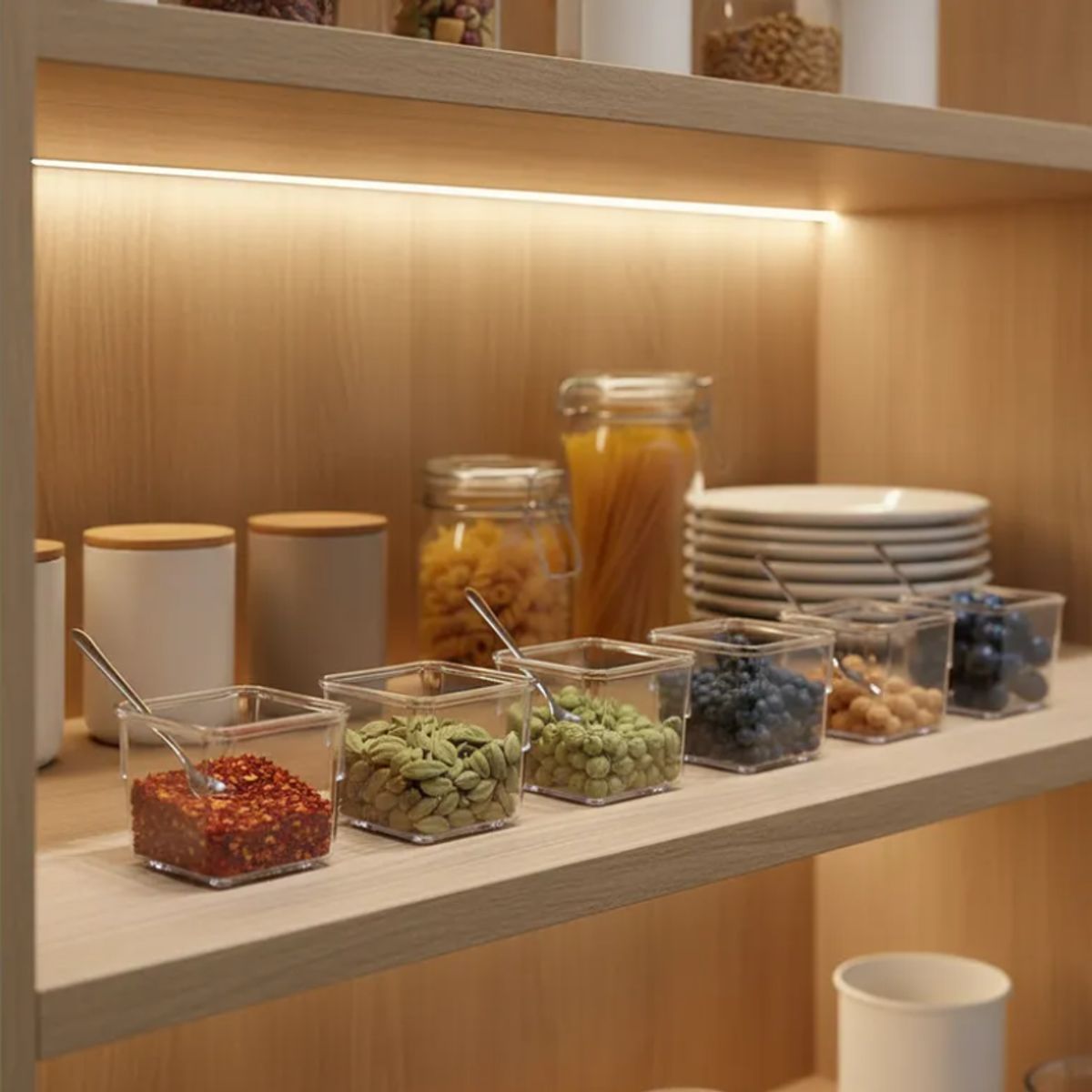 GENERICO - Set 12 Organizador Acrilico para Refrigerado Despensa Hogar