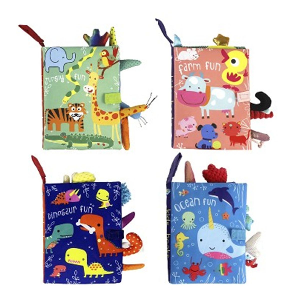 PLASTIMAR - SET 4 LIBROS SENSORIAL DE TEXTURAS COLITAS