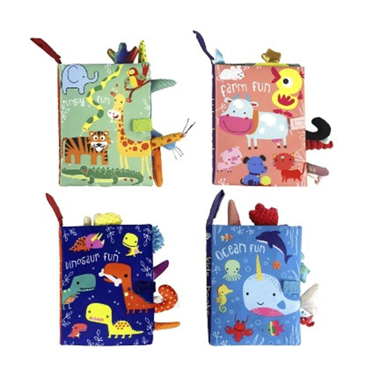 PLASTIMAR - SET 4 LIBROS SENSORIAL DE TEXTURAS COLITAS