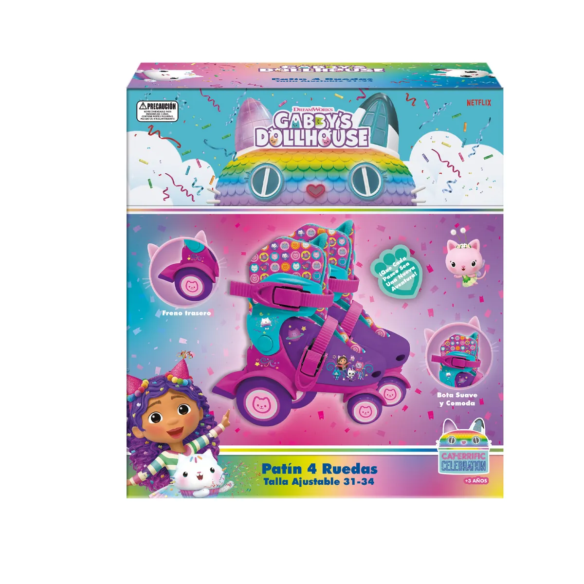 LA CASA DE GABBY - Patín Ajustables Roller La Casa De Gabby (Tallas: 29-32)
