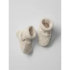GAP - Botas Tejidas Recien Nacido Unisex Bebé Blanco