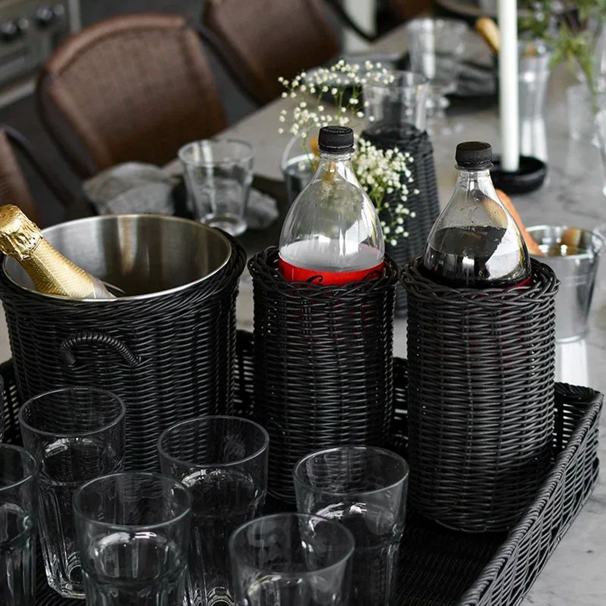 TEMPODECO - Bandeja Cuadrada Black