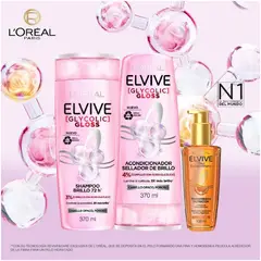LOREAL PARIS - Set Elvive Glycolic Gloss + Óleo Extraordinario Brillo Intenso Nutrición