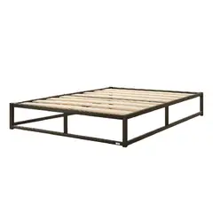 VINCENZI - Base para Cama Europea Acero y Madera 150x190 cm Nova 2 Pza