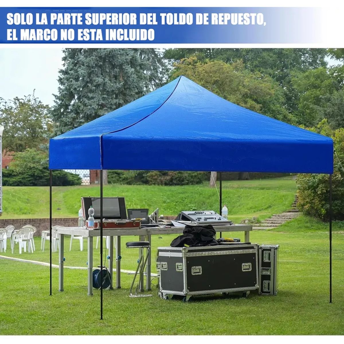 GENERICO - Lona carpa toldo impermeable plegable 3x3 repuesto