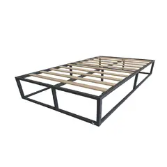 VINCENZI - Base para Cama Europea Acero y Madera 105x190 cm Nova 1,5 Pza