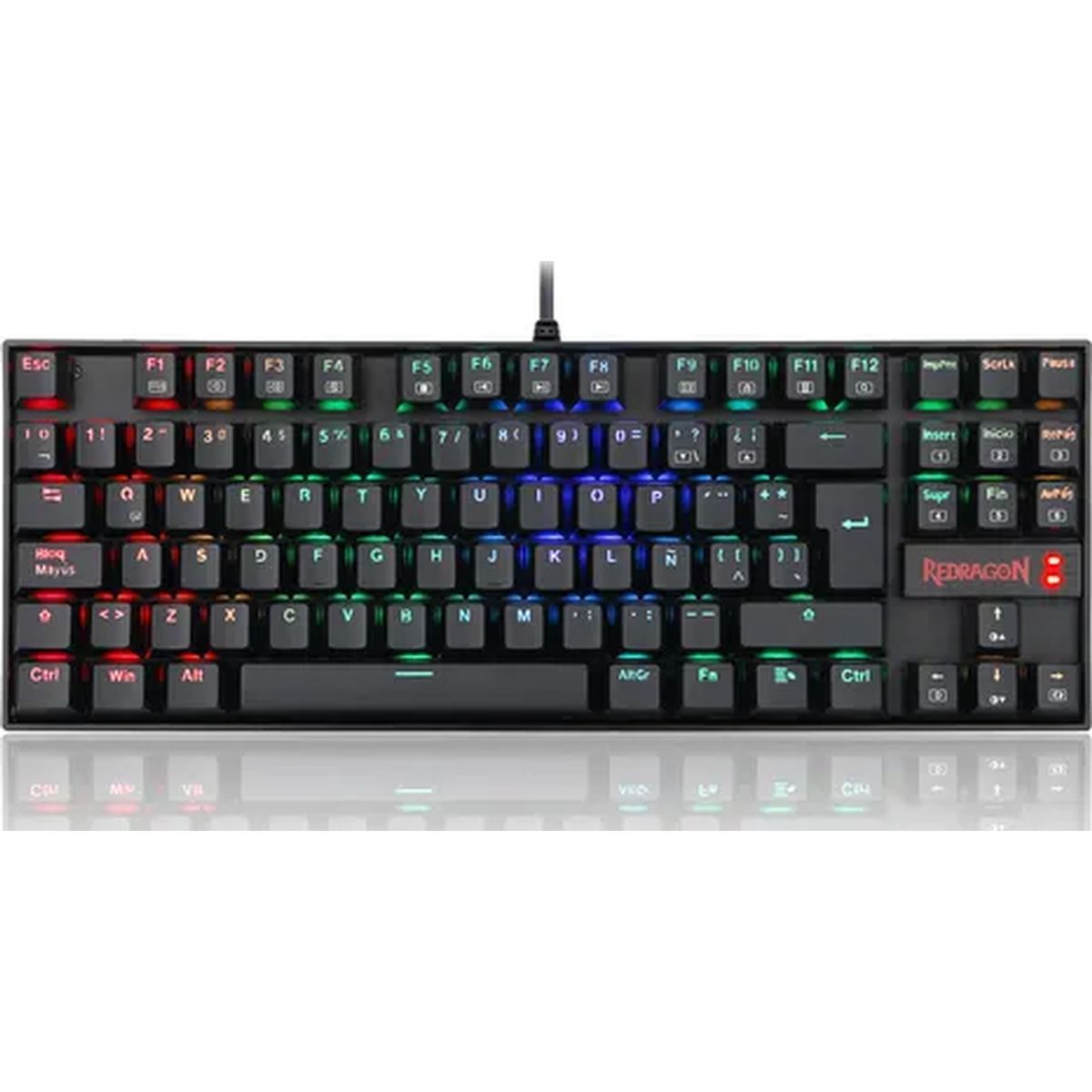 GENERICO - Teclado Redragon Kumara K552 rgb negro español